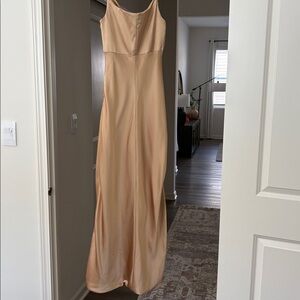 Revelry Gold Satin Dress